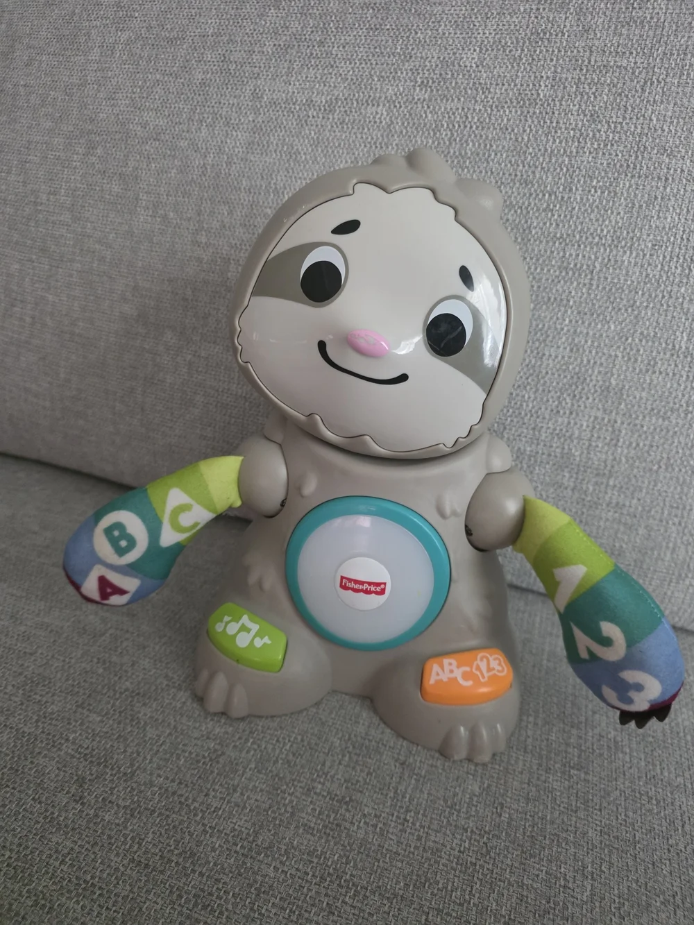 Fisher-Price Interactive Sloth Learning Toy - Gray with Colorful Arms